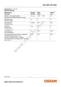 SFH 4505 Datasheet Page 2