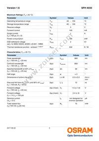 SFH 4550-FW AN18 Datasheet Page 2