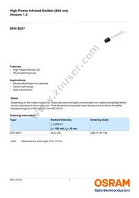 SFH 4557 Datasheet Cover