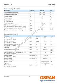 SFH 4640-UV Datasheet Page 2