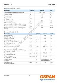 SFH 4651-UV Datasheet Page 2
