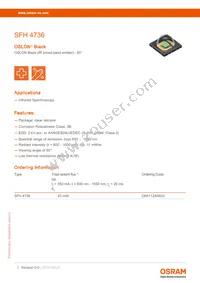 SFH 4736 Datasheet Cover