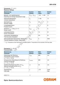 SFH 4750 Datasheet Page 2