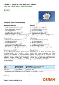 SFH 4751 Datasheet Cover