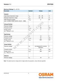 SFH 7050 Datasheet Page 3