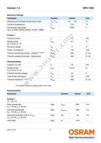 SFH 7250 Datasheet Page 2