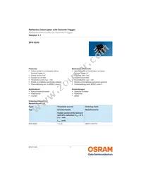 SFH 9245 Datasheet Cover