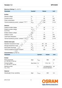 SFH 9540 Datasheet Page 2