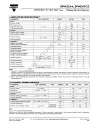 SFH620AGB-X019T Datasheet Page 2