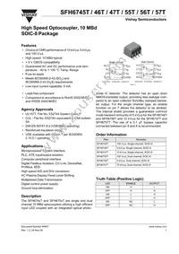 SFH6747T Datasheet Cover