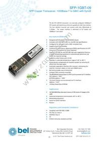 SFP-1GBT-09 Datasheet Cover