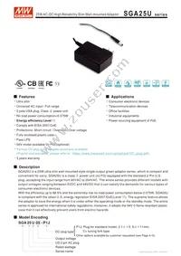 SGA25U07-P1J Datasheet Cover