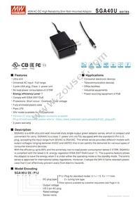 SGA40U18-P1J Datasheet Cover