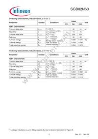 SGB02N60ATMA1 Datasheet Page 3