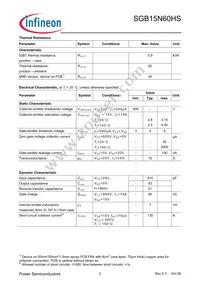 SGB15N60HSATMA1 Datasheet Page 2