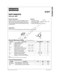 SGP13N60UFDTU Datasheet Cover