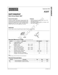 SGP15N60RUFTU Datasheet Cover