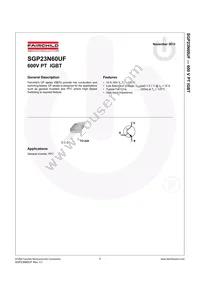 SGP23N60UFTU Datasheet Page 2