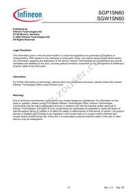 SGW15N60FKSA1 Datasheet Page 12