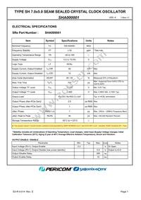 SHA000001 Datasheet Page 3