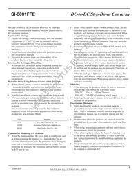 SI-8001FFE Datasheet Page 8