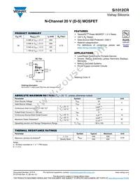 SI1012CR-T1-GE3 Datasheet Cover
