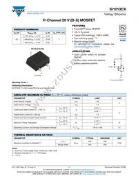 SI1013CX-T1-GE3 Datasheet Cover