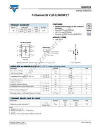 SI1073X-T1-E3 Datasheet Cover