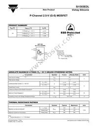 SI1303EDL-T1-E3 Datasheet Cover