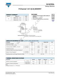 SI1307EDL-T1-E3 Datasheet Cover