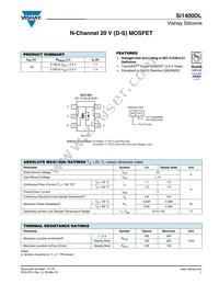 SI1400DL-T1-GE3 Datasheet Cover