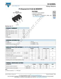 SI1403BDL-T1-GE3 Datasheet Cover