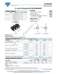 SI1553CDL-T1-GE3 Datasheet Cover