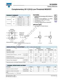 SI1563DH-T1-GE3 Datasheet Cover