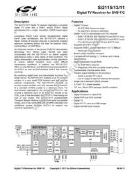 SI2115-A10-GMR Datasheet Cover