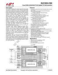 SI21602-C60-GM Datasheet Cover