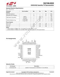 SI2166-B22-GM Datasheet Page 2