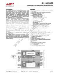 SI21662-D60-GMR Datasheet Cover