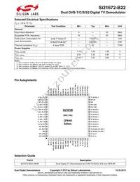 SI21672-B22-GM Datasheet Page 2