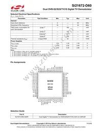 SI21672-D60-GM Datasheet Page 2
