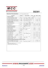 SI2301-TP Datasheet Page 2