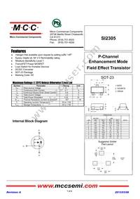 SI2305-TP Datasheet Cover