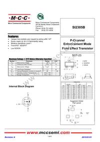 SI2305B-TP Datasheet Cover