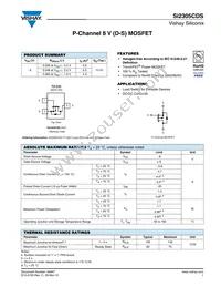 SI2305CDS-T1-GE3 Datasheet Cover