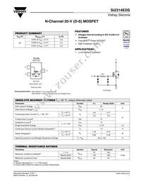 SI2314EDS-T1-GE3 Datasheet Cover