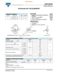 SI2318CDS-T1-GE3 Datasheet Cover
