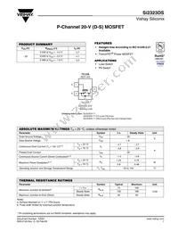 SI2323DS-T1 Datasheet Cover
