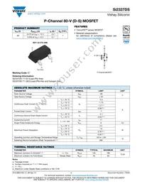 SI2337DS-T1-GE3 Datasheet Cover