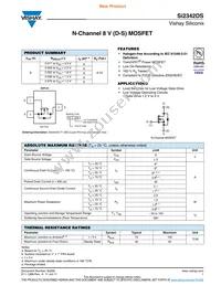 SI2342DS-T1-GE3 Datasheet Cover