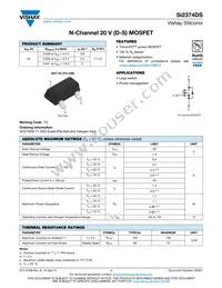 SI2374DS-T1-GE3 Datasheet Cover